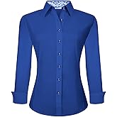 Esabel.C Womens Button Down Shirts Long Sleeve Regular Fit Stretch Work Blouse
