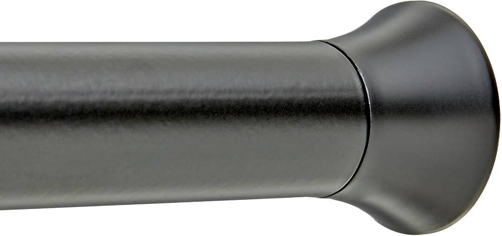Amazon Basics Extendable Shower Curtain Pole 107 to 185 cm Black