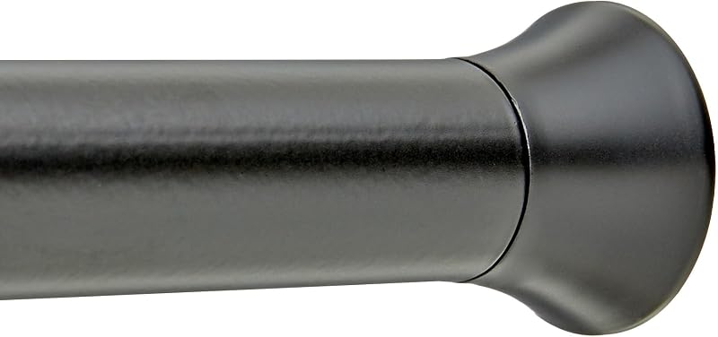Amazon Basics Extendable Shower Curtain Pole 107 to 185 cm Black