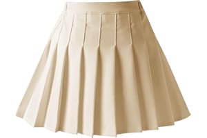 BIRBYRRLY Women's & Girls' Pleated Plaid Mini Skirt School Girl Skirts Skorts Mom and Daughter Matching Outfits