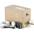 Hapyvergo Steam Shower Generator Kit 3KW for Bath Sauna SPA, Self-draining System, Aromatherapy Steam Head, LED Waterproof Controller, 12-Hour Timer 77-131℉ For Home Commercial Use