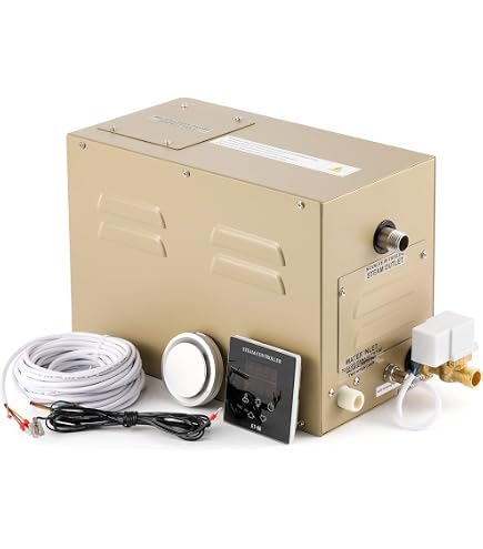 CGOLDENWALL 9KW Self-Draining Steam Generator – Luxury Home Spa Shower With Digital Control & Auto Drain (Fits 8.5 M³)