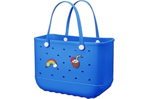 BAONAT Beach Bag Rubber Tote Bag - Waterproof Travel Bag for Women Washable Tote Bag Handbag for Sports Beach Market Pool