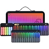 Popupiano Smart Piano Keyboard,59-Key Digital Piano for Beginners,Rainbow LED Lights&Free Apps,256 Voices,100+ Auto Chords,MIDI Support,Portable Piano Keyboard,Gift for Birthdays or Holidays