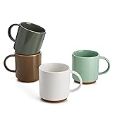 Sweese Stackable Coffee Mugs - 10 Oz Porcelain Cups