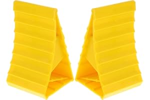 HEMOTON 2pcs Portable Vehicle Wheel Chocks Compact Triangle Blocks Anti-Slip Tire Stoppers for Cars Trailers