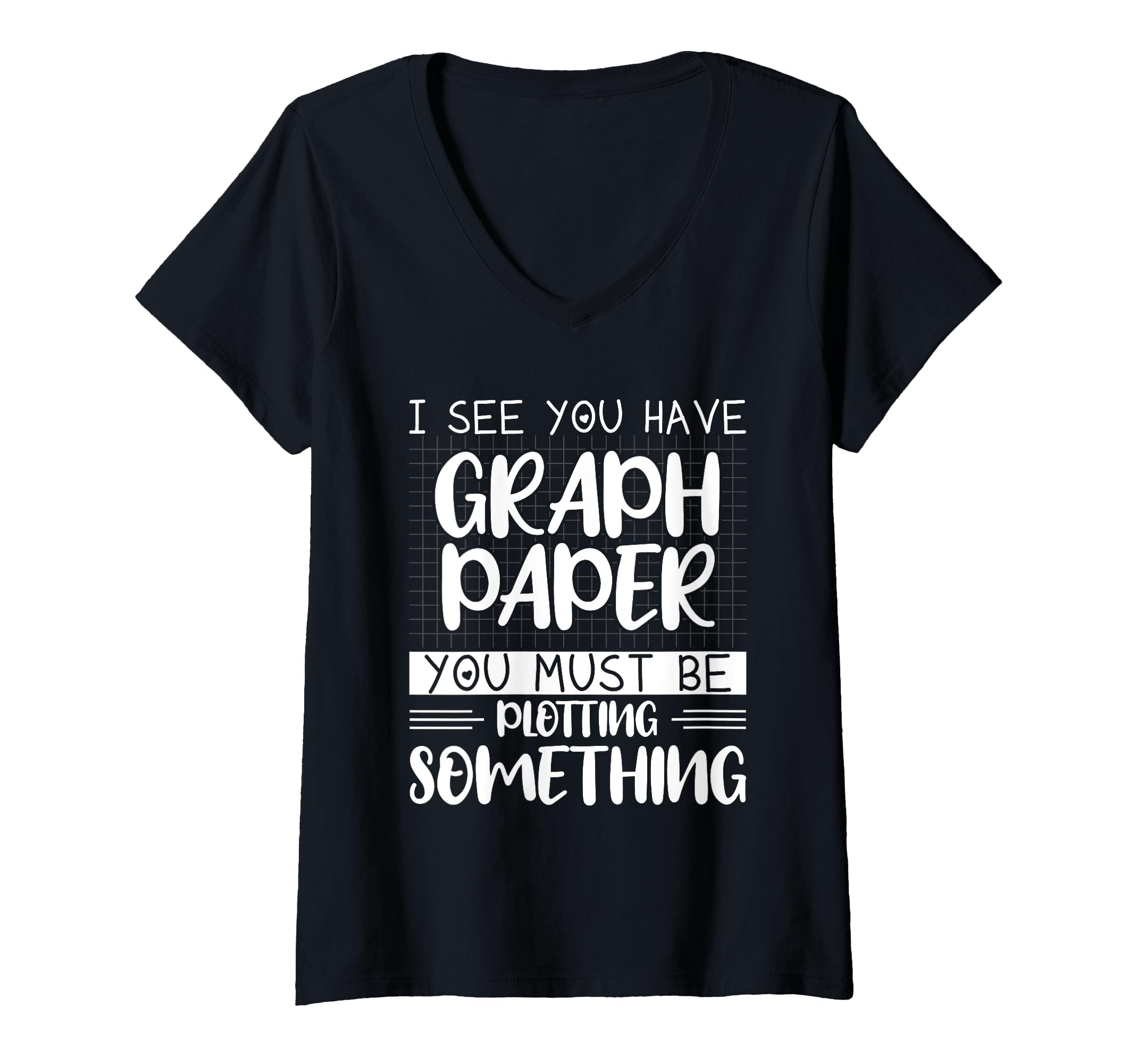 Womens Graph Paper - Funny Pi Math Lover Math Teacher Math Geek V-Neck T-Shirt