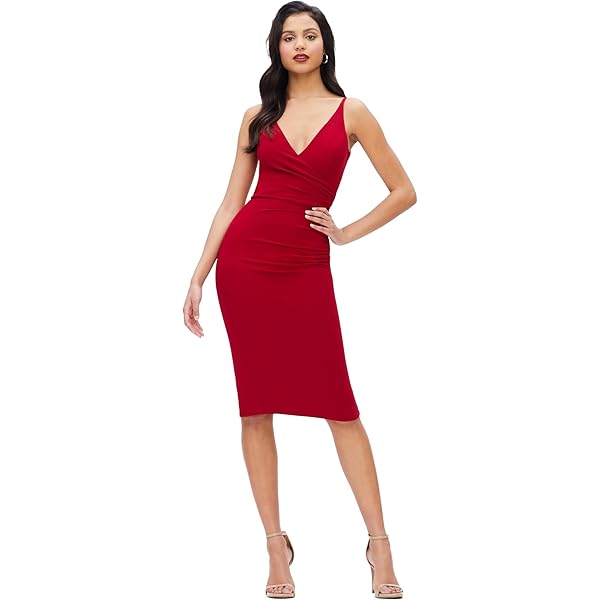 Amazon.com: Dress the Population Women's Magnolia Crepe, Midi, Bodycon,  Asymmetric Neck Dress, Black, X-Small : Clothing, Shoes & Jewelry