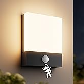 Aoceeley Modern Outdoor Led Wall Light with Motion Sensor,24W 3000K Porch & Patio Light,Exterior Hardwired Wall Light Fixture