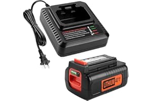 energup 40V 3.5A LBX2040 Replacement Black and Decker 40V Max Lithium Battery LBXR36 LBXR2036 LST540 LBX1540 LST136W with LCS40 LCS36 Fast Charger for Black Decker 40Volt Battery Charger