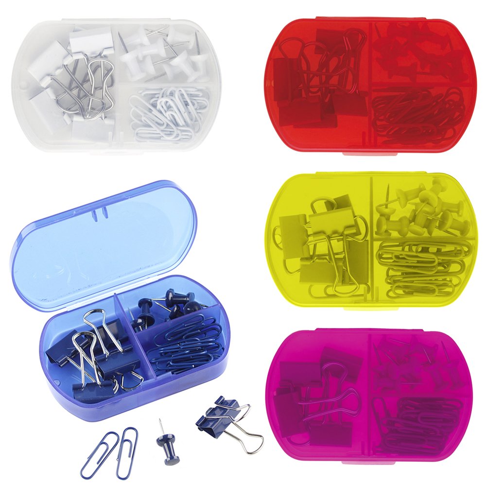 eBuyGB Pack of 12 Stationery Accessory Set, Mixed Colours