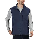 NIEEHBEGST Men's Polar Fleece Vest Full-Zip Lightweight Sleeveless Double-Faced Fleece Jacket Golf Casual Outerwear