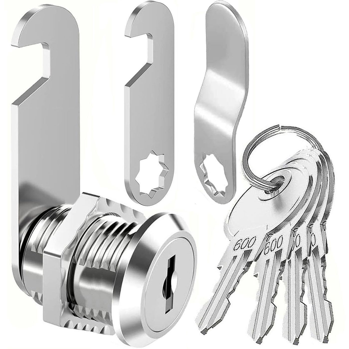 Litensh Mailbox Lock with 4 Keys, Lock for Cabinet Cam Letterbox Drawers Dresser Cupboard Door Furniture Locker Locks(25MM)