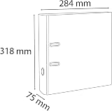 Exacompta PP Lever Arch File 320x290mm A4 75mm Spine 80mm Rings Orange view 3