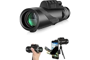 80x100 monocular Telescope, Suitable for Adults and Children, for Bird Watching, Hiking, and Concert Tours, with Phone Clip a