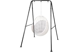 UMIKOOL DIRECT Swing Stand Only, Heavy Duty Foldable Hammock Stand, Metal Swing Stand Frame, Max Load 330lbs Portable Hammock Frame for Indoor or Outdoor, Patio, Garden, and Backyard (Hammock Chair not Included)