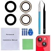 Perzework OEM Back Rear Camera Lens Glass Replacement for iPhone 14 and iPhone 14 Plus with pre-installed adhesive and Reparing Toolkit