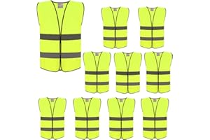 Zojo High Visibility Safety Vests,Adjustable,Lightweight, Reflective for Outdoor, Cycling,Walking, Fits for Men & Women
