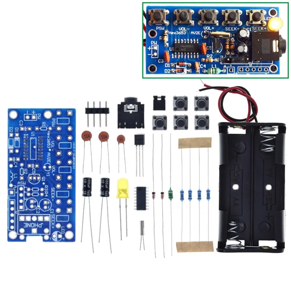 DollaTek Wireless 76MHz-108MHz Stereo FM Radio Receiver Module PCB DIY Electronic Kits