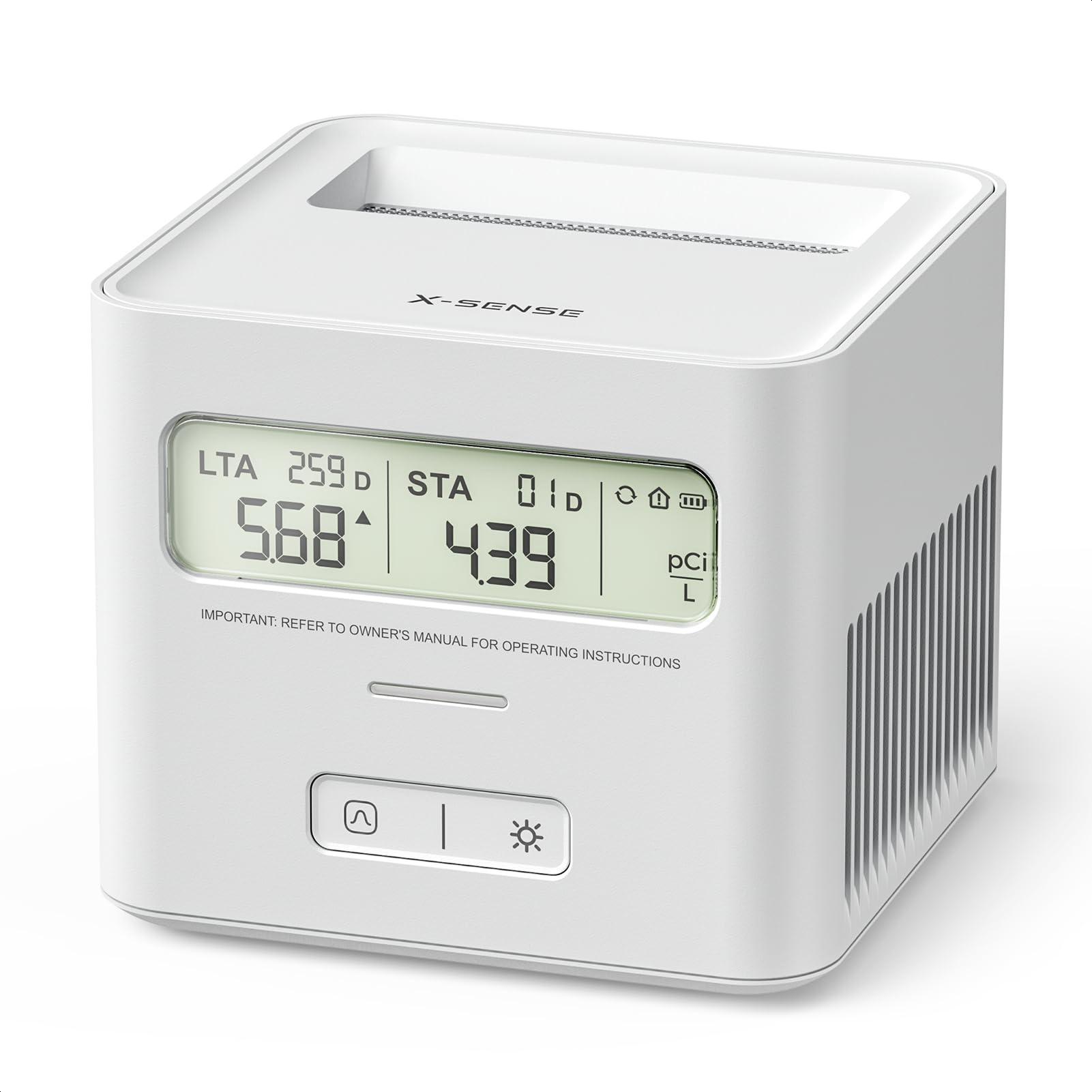 X-Sense Radon Detector for Home, Easy to Use, Zero Lab Fees, No Installation Required, Continuous Monitoring with Clear LCD Screen, XR0A-SR Image