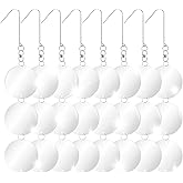 10 Pack Hanging Reflective Bird Scare Discs Set, Large 30-Discs Double-Sided Mirror Bird Deterrent Spinner Reflectors for Outdoor Garden, Patio, Orchard, Balcony, Tree, and Crop Protection Decorations