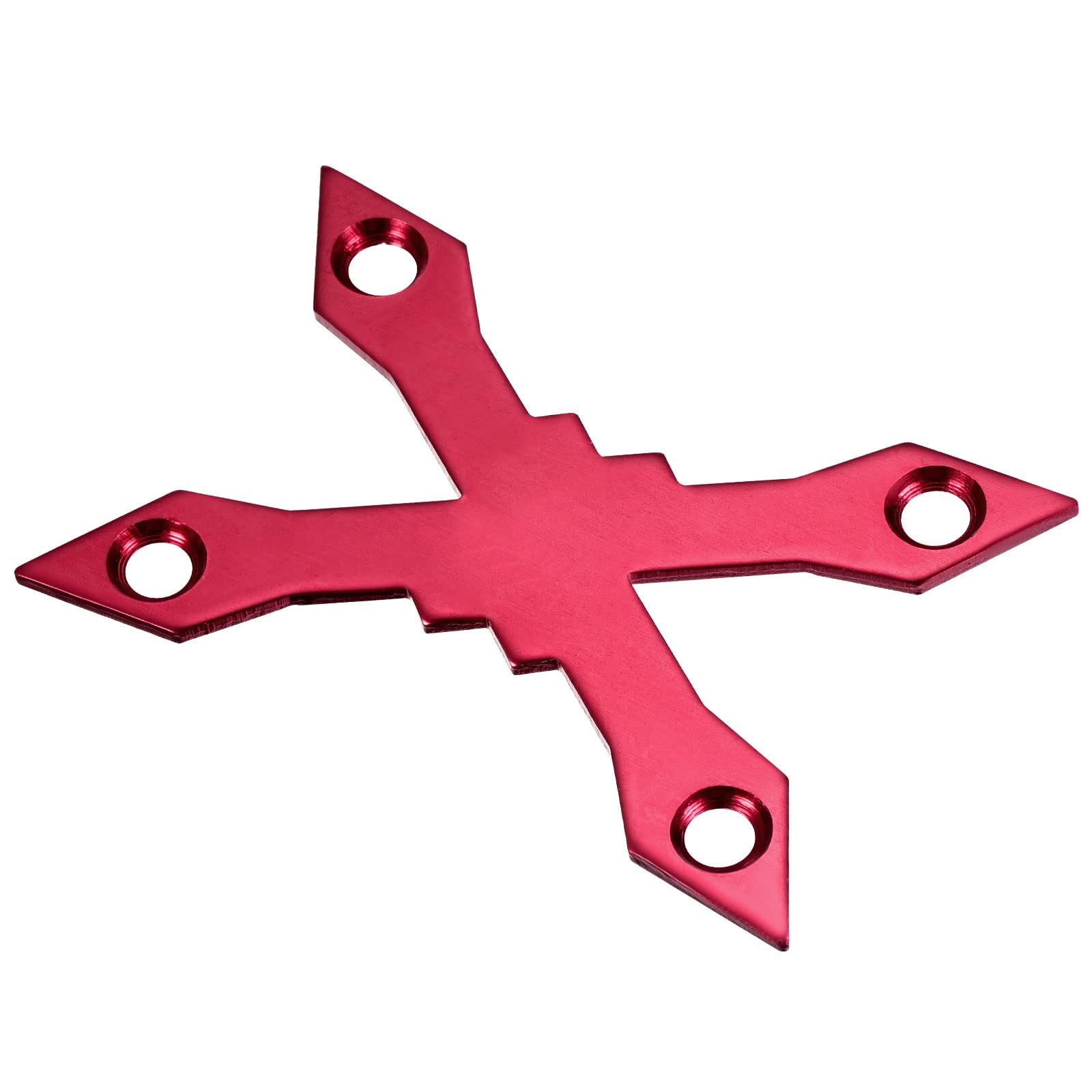 PATIKIL Skateboard Gasket, Longboard Deck Protector Prevent Sink Protective Anti Sinking Hardware, Aluminum Alloy Red, x Shape