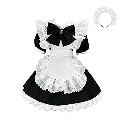 TOONRAIN Women's Maid Costume Adult French Bow