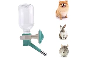 Choco Nose Patented No-Drip Water Bottle/Feeder for Puppies/Toy-Small Breed Dogs/Rabbits/Cats/Chinchillas and Other Small Pets and Animals - for Cages or Crates 10.2 oz. Nozzle 13mm, Aqua (C528)