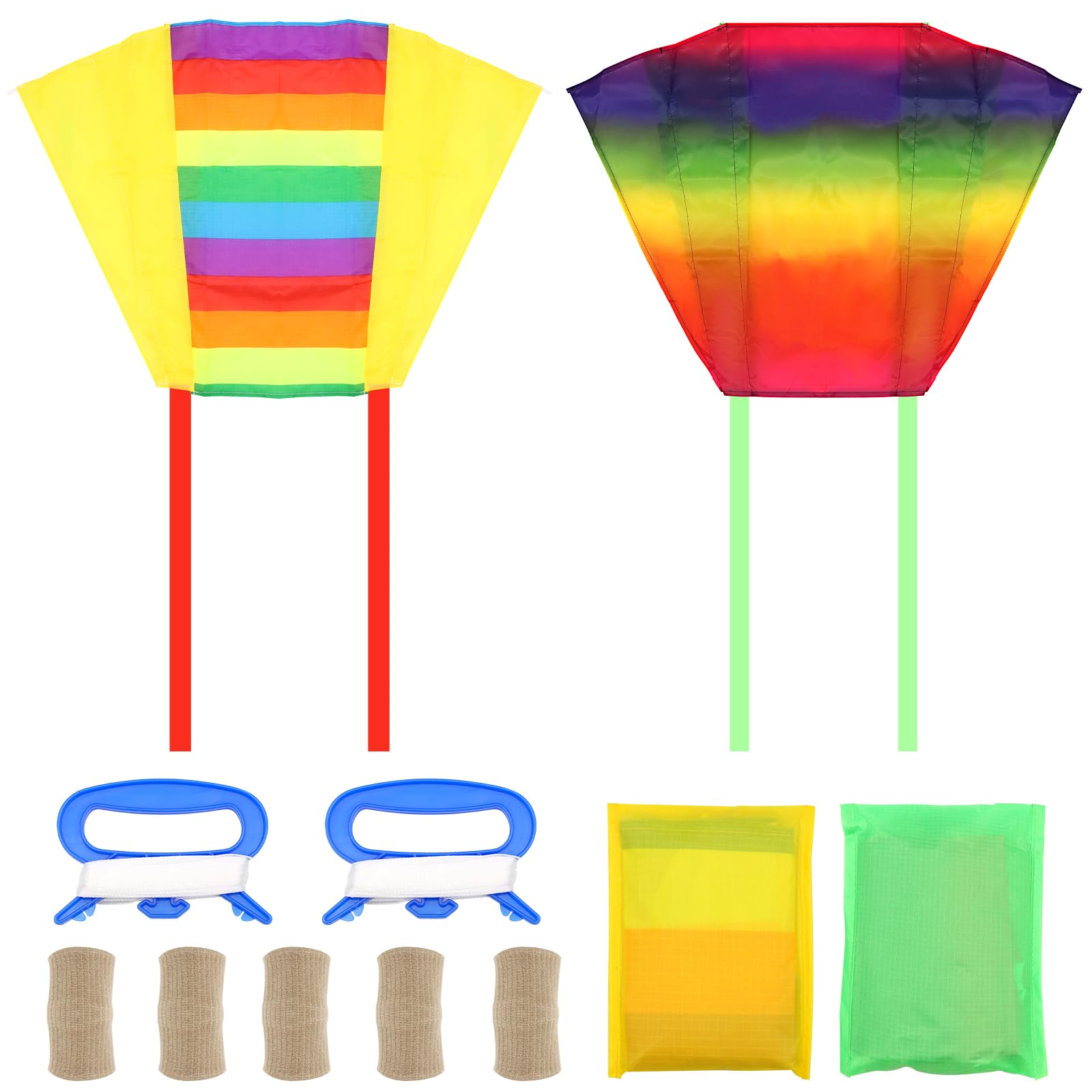 2 PCS Pocket Kite, VEGCOO Small Colorful Pocket Kites For Children Ages 4-8 Easy To Fly Suitable For Beginners Outdoor Sports Summer Beach Park