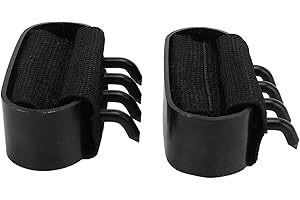 FLBIRRET 1 Pair of Durable Steel and Nylon 4 Tooth Spikes Crampon Hooks with Adjustable Wristband - Outdoor Climbing Hand Claw for Tree and Mountain Climbing