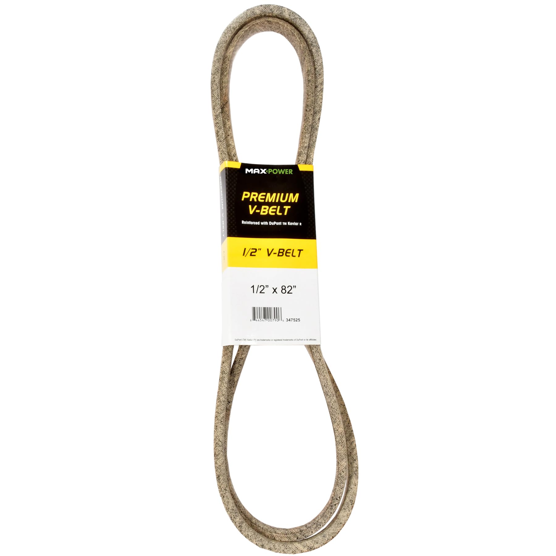 MAXPOWER V-belt 347525, Kevlar reinforced, 1/2 inch x 82 inch - 4L820 - outer length L(a) 2080 mm.