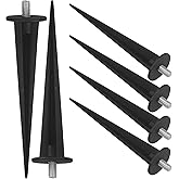 jojofuny 6Pcs Replacement Stakes for Outdoor Pathway Lights 2 - Sturdy Aluminium and Screw Threaded Inserts Yard Pathway Lights Stakes Replacement Set, 3.5 x 15.5 cm