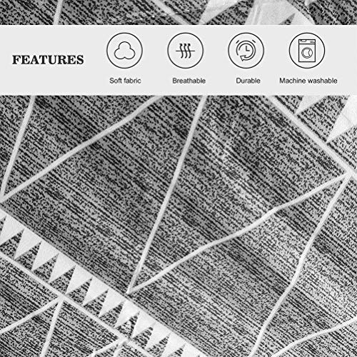 Shatex Kids Twin Bedding Sets 2 Piece All Season Bedding Twin Comforter – Striped Ultra Soft 100% Microfiber Polyester – Grey Twin Comforter Set with 1 Pillow Sham