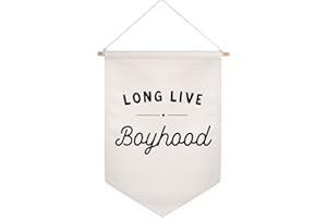 OFLYDESIGNS Long Live Boyhood Pennant Flag Wall Art Banner Kids Room Decor Brother's Rooms Nursery Playrooms Boy's Room Wall Decor Boho Wall Art Pennant Banner Kids Room Decor Boys Bedroom Decor