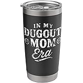 Cute Baseball Mom Design In My Dugout Mom Era Stainless Steel Insulated Tumbler