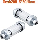 CarBole 2PCS Inline Fuel Filter 3/8 1/4 5/16 Hose Barb Chrome OE FFC1000 view 6