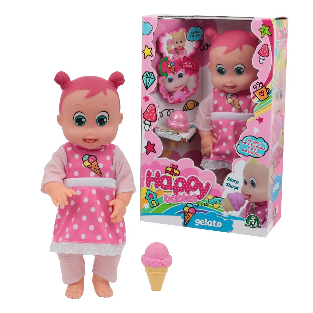 Giochi Preziosi HAY00100 Happy Babies Ice Cream Doll, Pink
