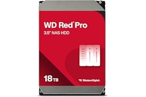 Western Digital 18TB WD Red Pro NAS Internal Hard Drive HDD - 7200 RPM, SATA 6 Gb/s, CMR, 512 MB Cache, 3.5" - WD181KFGX