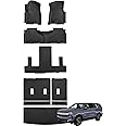 Marretoo Floor Mats for Chevy Tahoe/GMC Yukon 2024-2021 Floor Mats & Cargo Liner with Backrest Mat Full Set 7 Seater All Weather Protection TPE for Yukon Accessories Waterproof Heavy