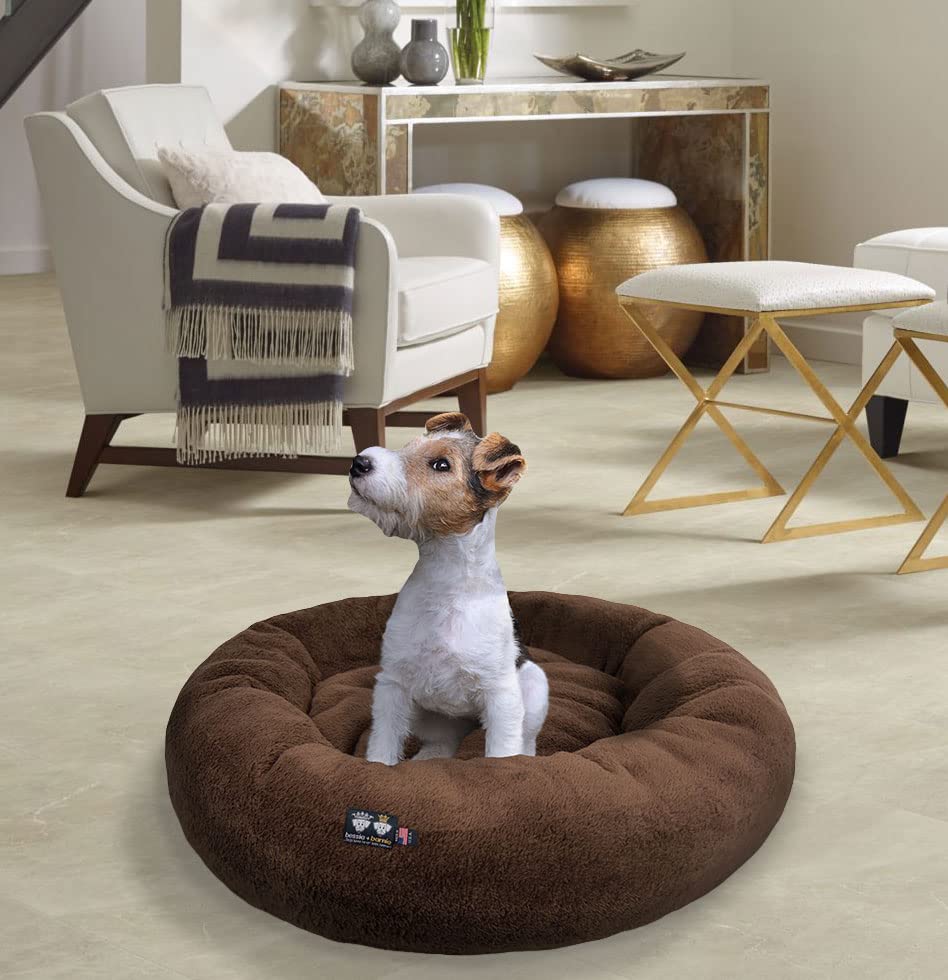 Bessie and Barnie Snuggle Dog Bed Extra Plush Fabric Dog Bean Bag Bed