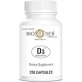 Bio-Tech Pharmacal Vitamin D3 (D3 1k IU, 250 Count)