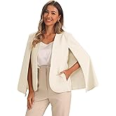 Allegra K Cape Sleeve Blazer for Women's Business Work Open Front Casual Jacket Coat