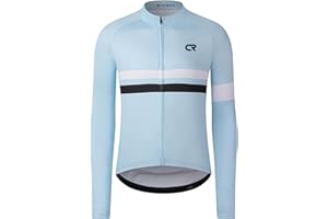 Coconut Ropamo CR Long Sleeve Cycling Jersey Mens, 3+1 Zipper Pockets Bicycle Tops Quick Dry Breathable Biking Shirt