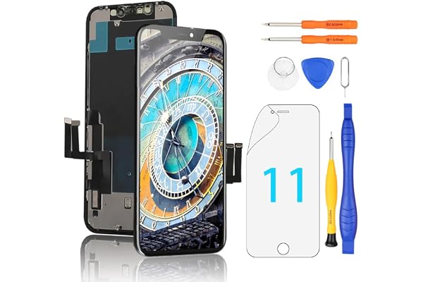 Yodoit for iPhone 11 Screen Replacement Kit Full HD COF LCD Display 3D Touch Digitizer Assembly 6.1 inch with Repair Tool, Sc