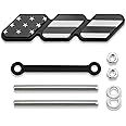 TRD Grille Decor Badge, Tri-Color Grille Insert Trims, Tri-Color Grille Badge Emblem Decoration Accessories Car Truck Label Fit for Tacoma 4Runner Tundra Sequoia Rav4 Highlander (Black USA)