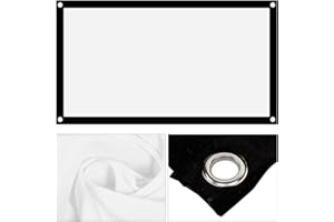 GOWENIC Projector Screen, 40Inch Portable Screen, Foldable Washable Non Crease Design, White Polyester, Front Back Projection Support, Movies Screen for Home Theater Outdoor Camping