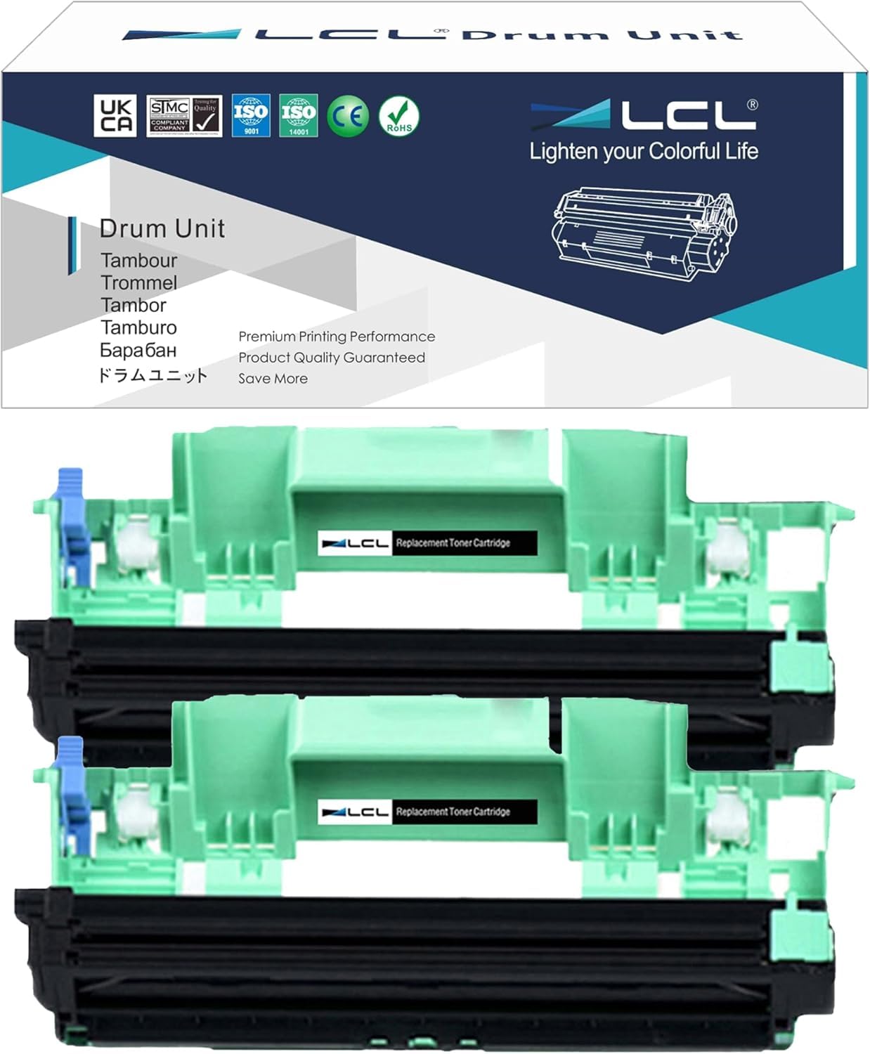 LCL DR1050 DR-1050 Compatible Drum for HL-1110 HL-1110E HL-1112 HL-1112R HL-1112A HL-1112A HL-1200 HL-1202 HL-1212 HL-1210W HL-1212W MFC-1810 MFC-1810E MFC-1810R MFC-1815R MFC-1910 2PK