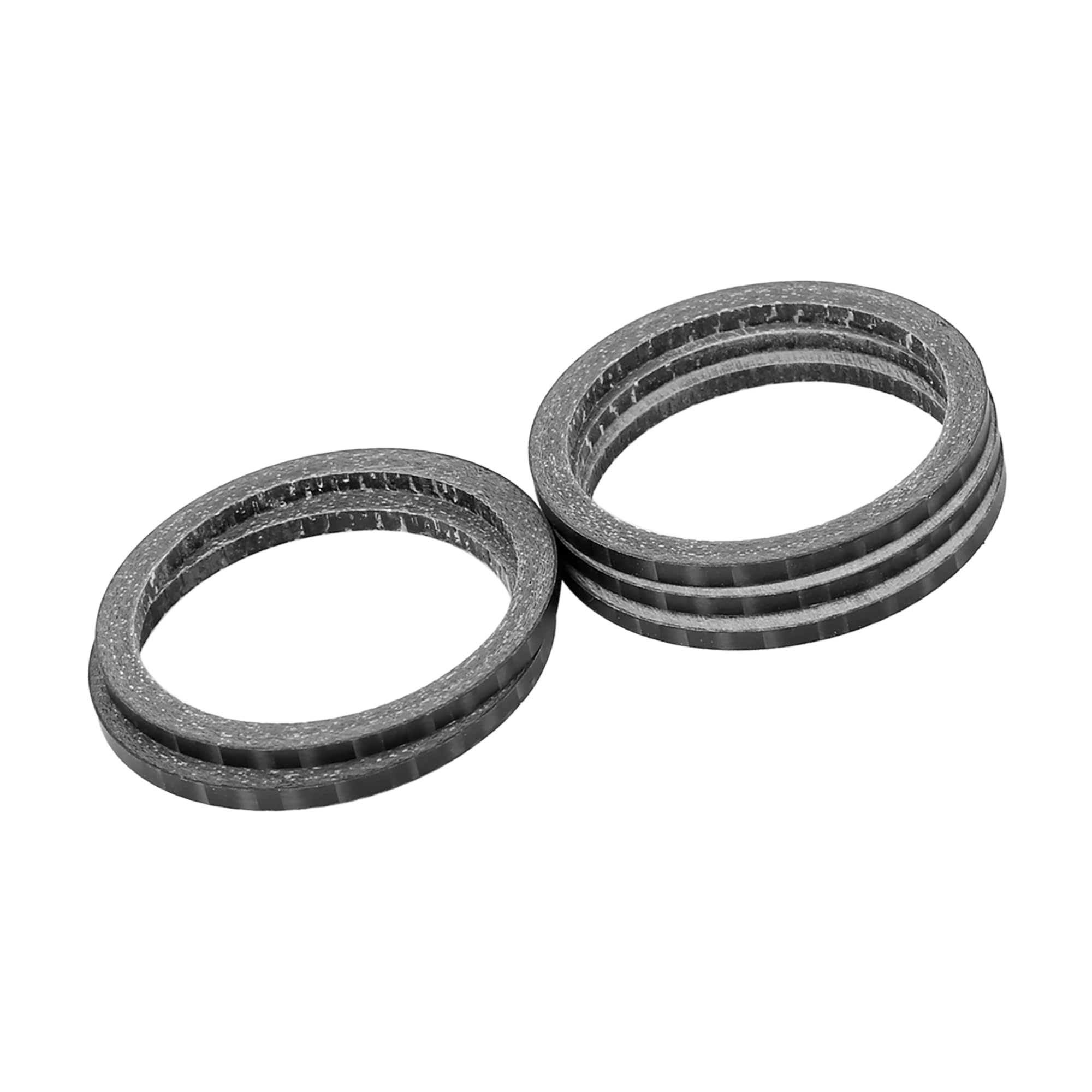 A ABSOPRO Bike Headset Spacer Matte Black 1 1/8 Inch Stem 2mm Set of 5