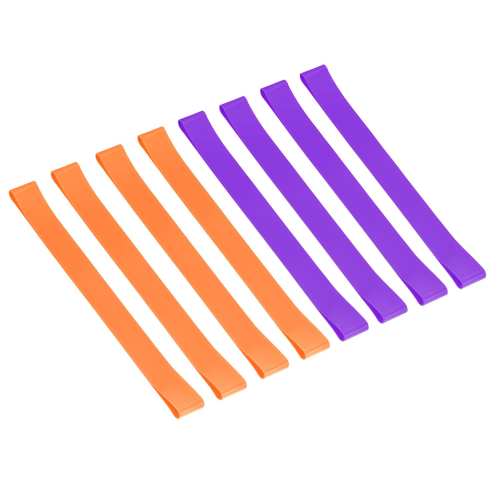 PATIKIL Towel Bands, 8 Pack Elastic Towel Clips Cruise Essentials Silicone Beach Towel Straps for Beach Pool Cruise Chairs, Orange, Purple