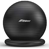 Trideer Ball Chair Yoga Ball Chair Exercise Ball Chair with Base for Home Office Desk, Stability Ball & Fitness Ball Seat to